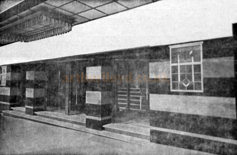 The Entrance to the Wigan Hippodrome - From a Programme for the musical romance 'Old Chelsea' at the Theatre in September 1943 - Courtesy Roy Cross.