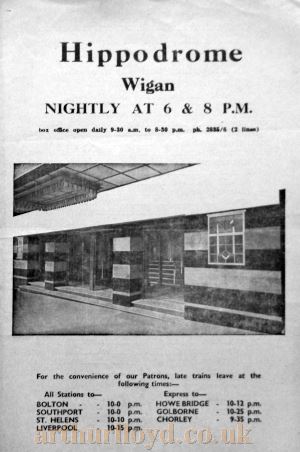 A Programme for the musical romance 'Old Chelsea' at the Wigan Hippodrome in September 1943 - Courtesy Roy Cross.