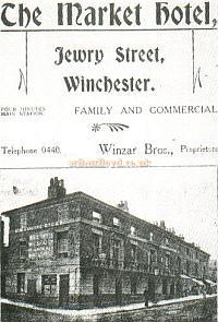 Advertisement for the Market Hotel, Winchester - Courtesy Alan Chudley. - Click for more information.