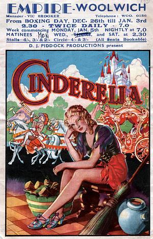 Programme for 'Cinderella' at the Woolwich Empire in 1931 - Courtesy John Earl. 