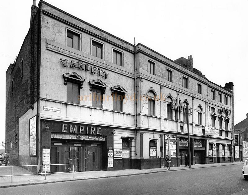 The Woolwich Empire in 1959, after it had closed and not long before it's demolition - Photo Courtesy John Earl. With the kind permission of the Greenwich Heritage Centre